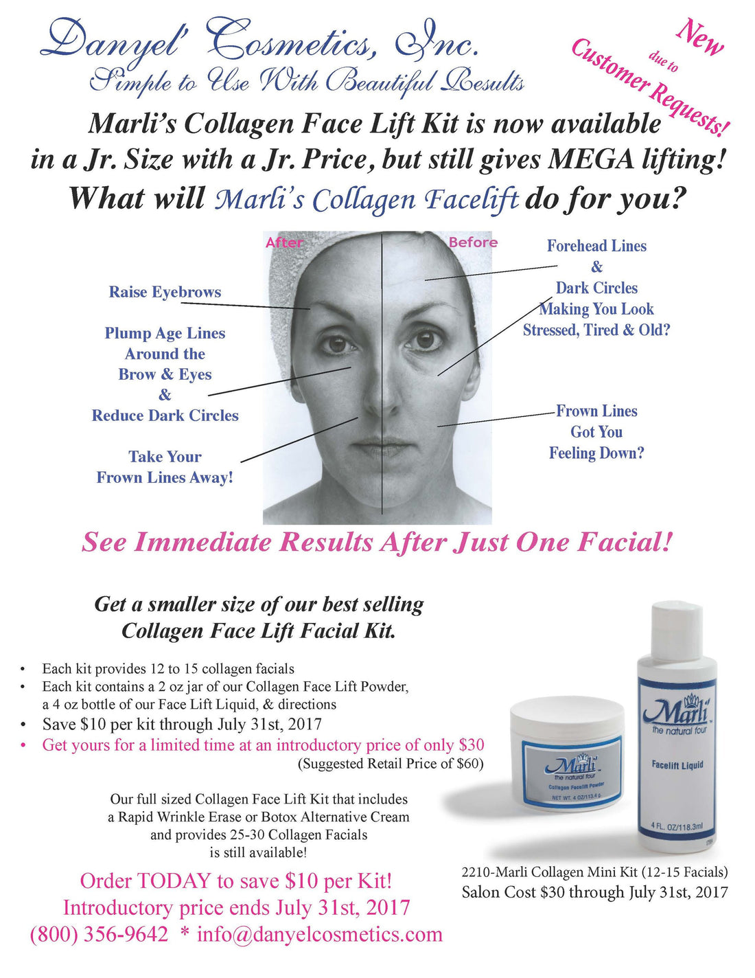 Marli Skin Care Collagen Facelift Mini Kit - Smooth, Correct,