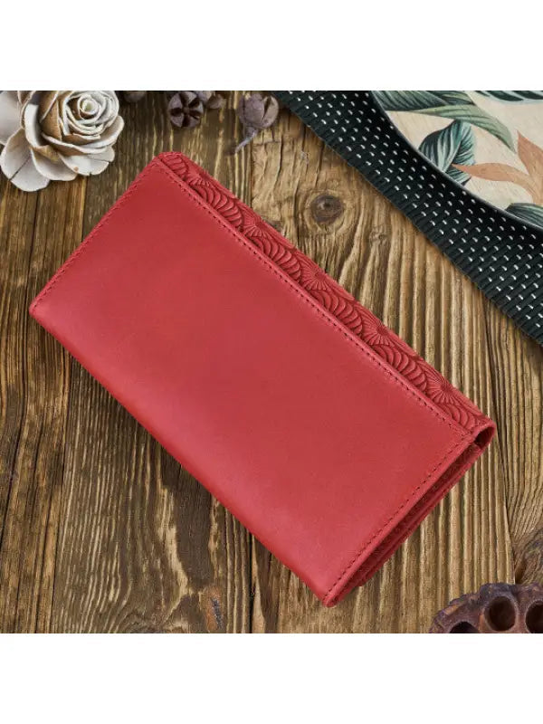 Natural Leather Women's Wallet Shell