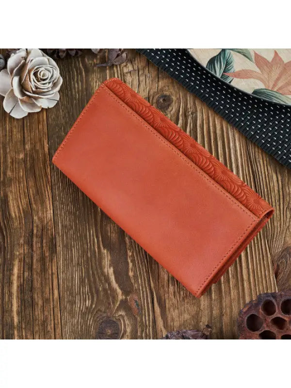 Natural Leather Women's Wallet Shell