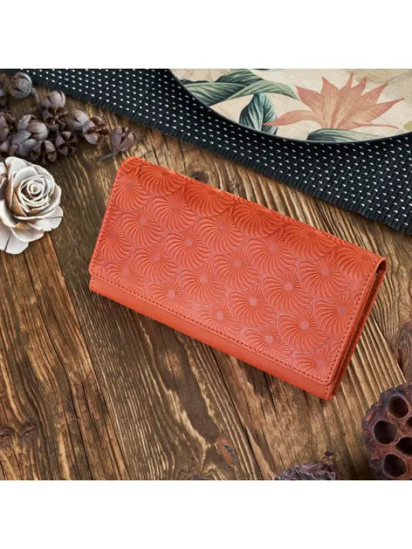 Natural Leather Women's Wallet Shell