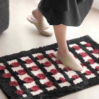 Retro Dotted Bath Rug, Ultra Soft, Absorbent & Anti-slip