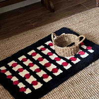 Retro Dotted Bath Rug, Ultra Soft, Absorbent & Anti-slip