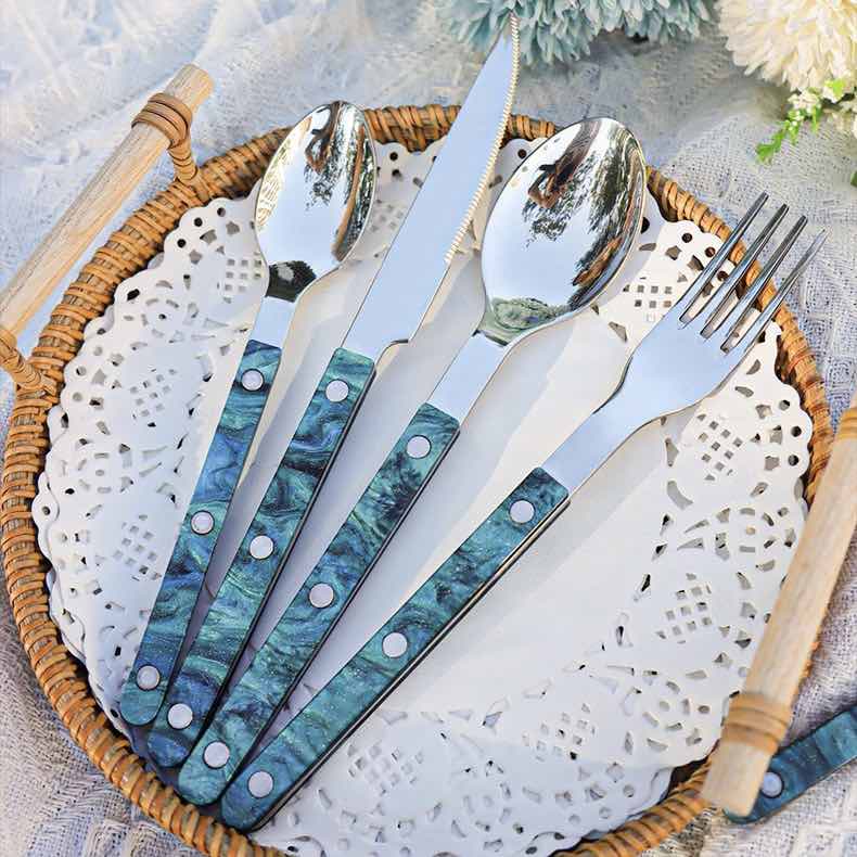 Set Of 10 Pcs Modern French Flatware - Bistrot Style Cutlery