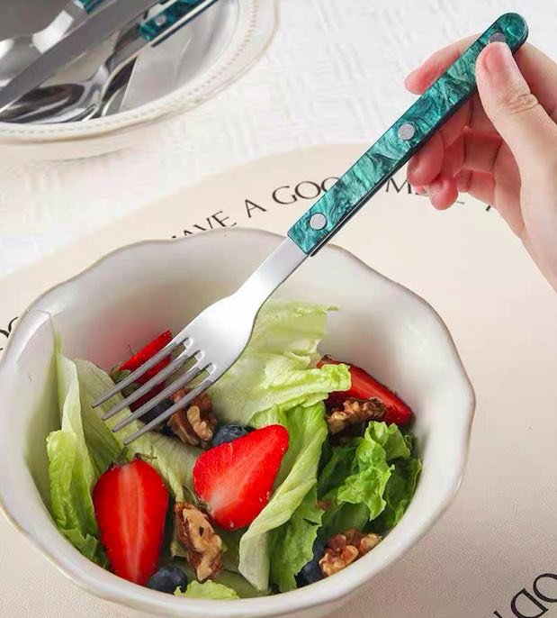 Set Of 10 Pcs Modern French Flatware - Bistrot Style Cutlery