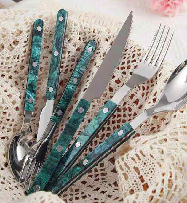 Set Of 10 Pcs Modern French Flatware - Bistrot Style Cutlery