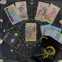 the Rider Waite Holographic Crystal Foil Tarot Deck