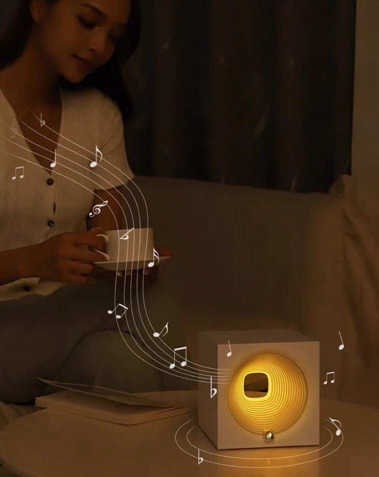 Time Machine Sleep Inducing Bedside Lamp with Speaker - Dimmable Sleep