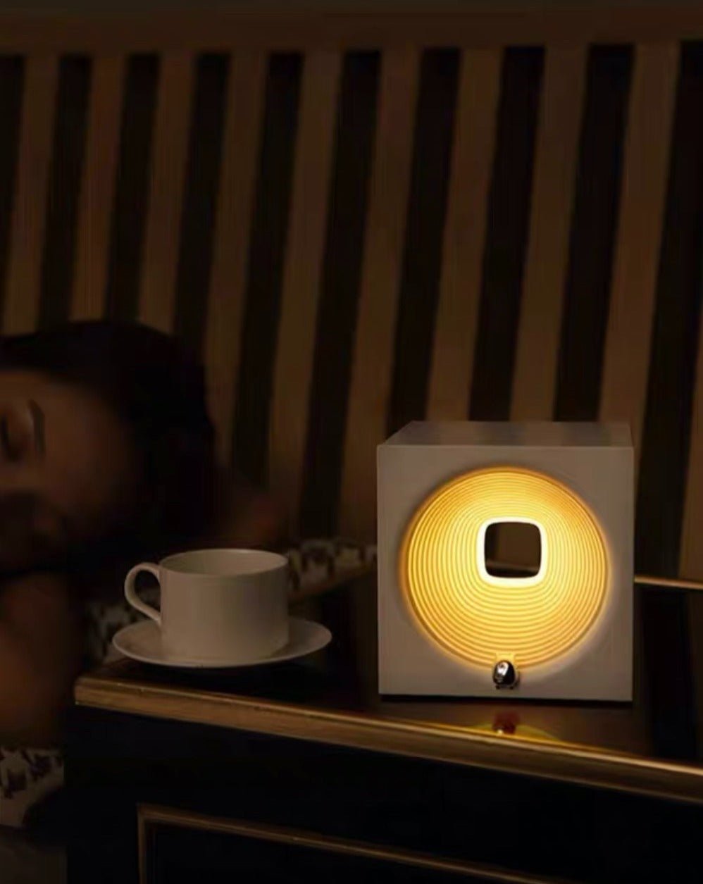 Time Machine Sleep Inducing Bedside Lamp with Speaker - Dimmable Sleep