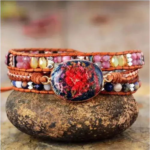 Tourmaline Jasper Wrap Bracelet