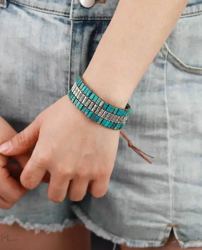 Turquoise Antique Braided Bracelet