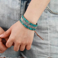 Turquoise Antique Braided Bracelet