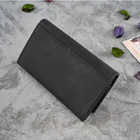 Women's Wallet Leather -Black